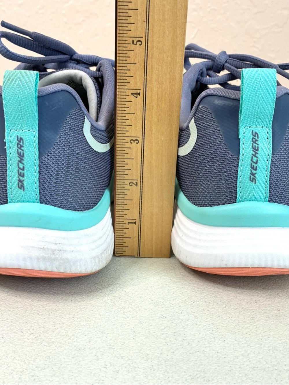 SKECHERS Relaxed Fit D'Lux Fitness Sneaker Shoes Women 8.5 Blue Mesh Air Cooled - Picture 11 of 13